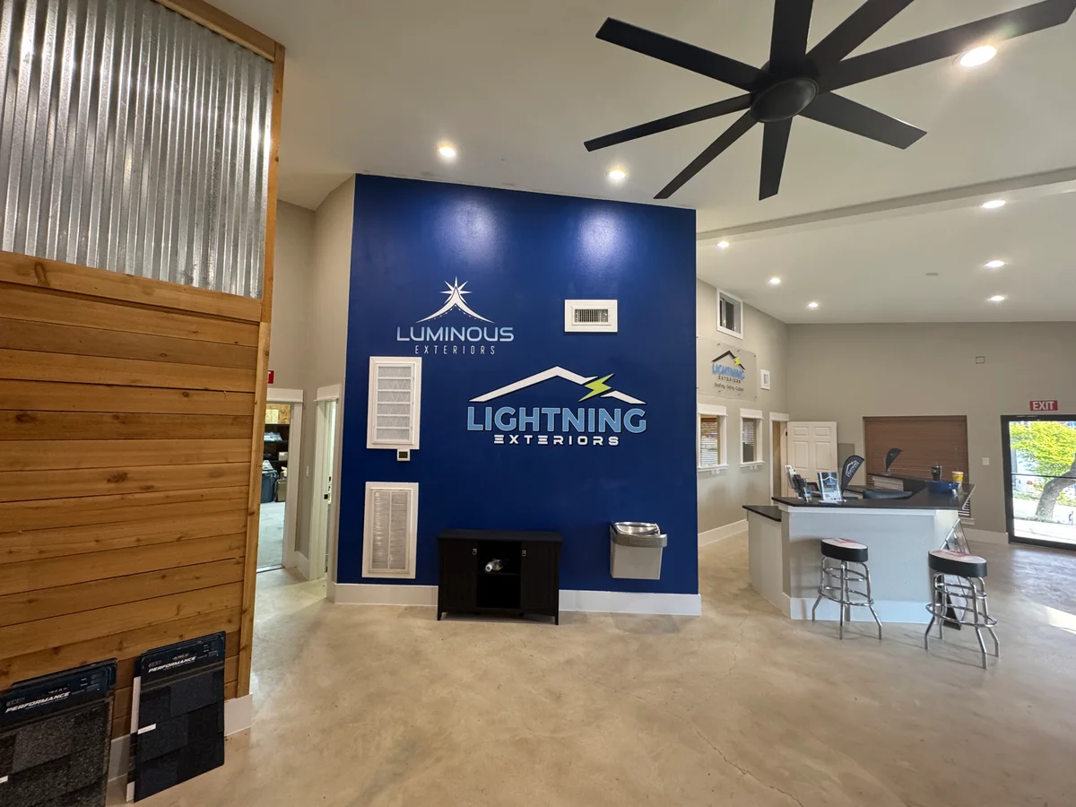 Luminous Exteriors backlit interior office sign