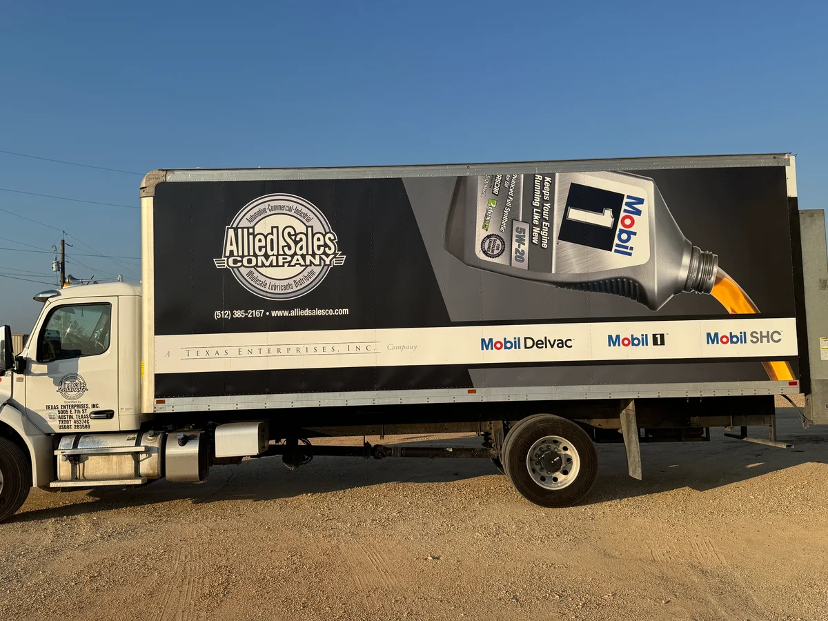 Allied Sales Mobil delivery truck full panel