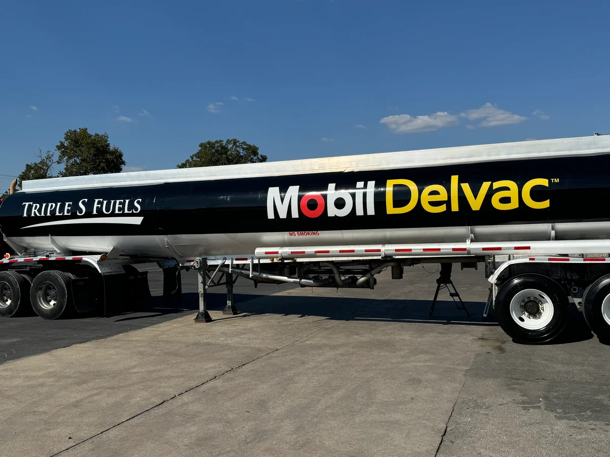 Triple S Fuels Mobil Delvac semi tanker exterior